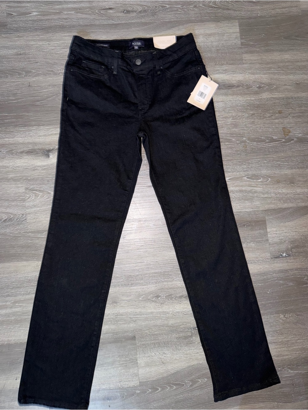 NYDJ Women's Black Straight-Leg Jeans